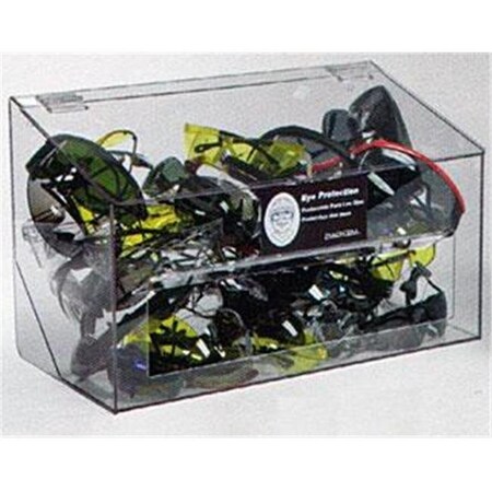 Rack Em Racks RackEm Racks 5146 70-Pair Safety Glasses Dispenser with Lid - Clear Plastic 5146